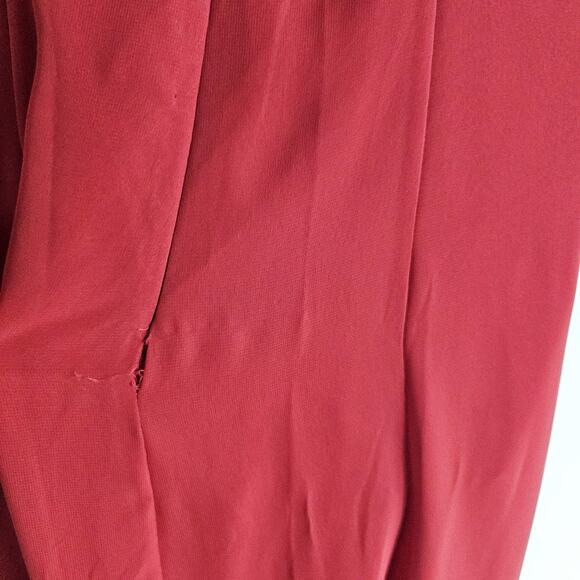 Vintage Chicas Dress Womens Medium Red Beaded Halter 90s Prom Gown Romantic Y2K - Picture 10 of 12